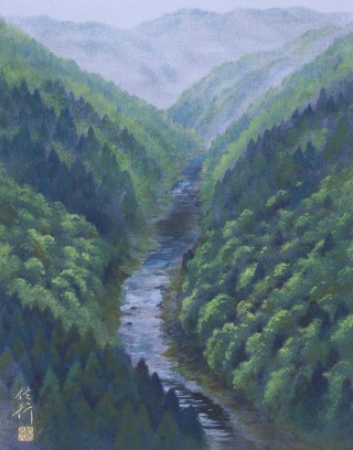 山峽雨過 318×409