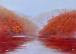 嵐峽秋映 652×500