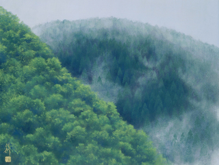深緑雨過 606×455