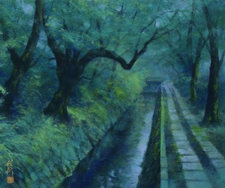 雨あがる道 455×379